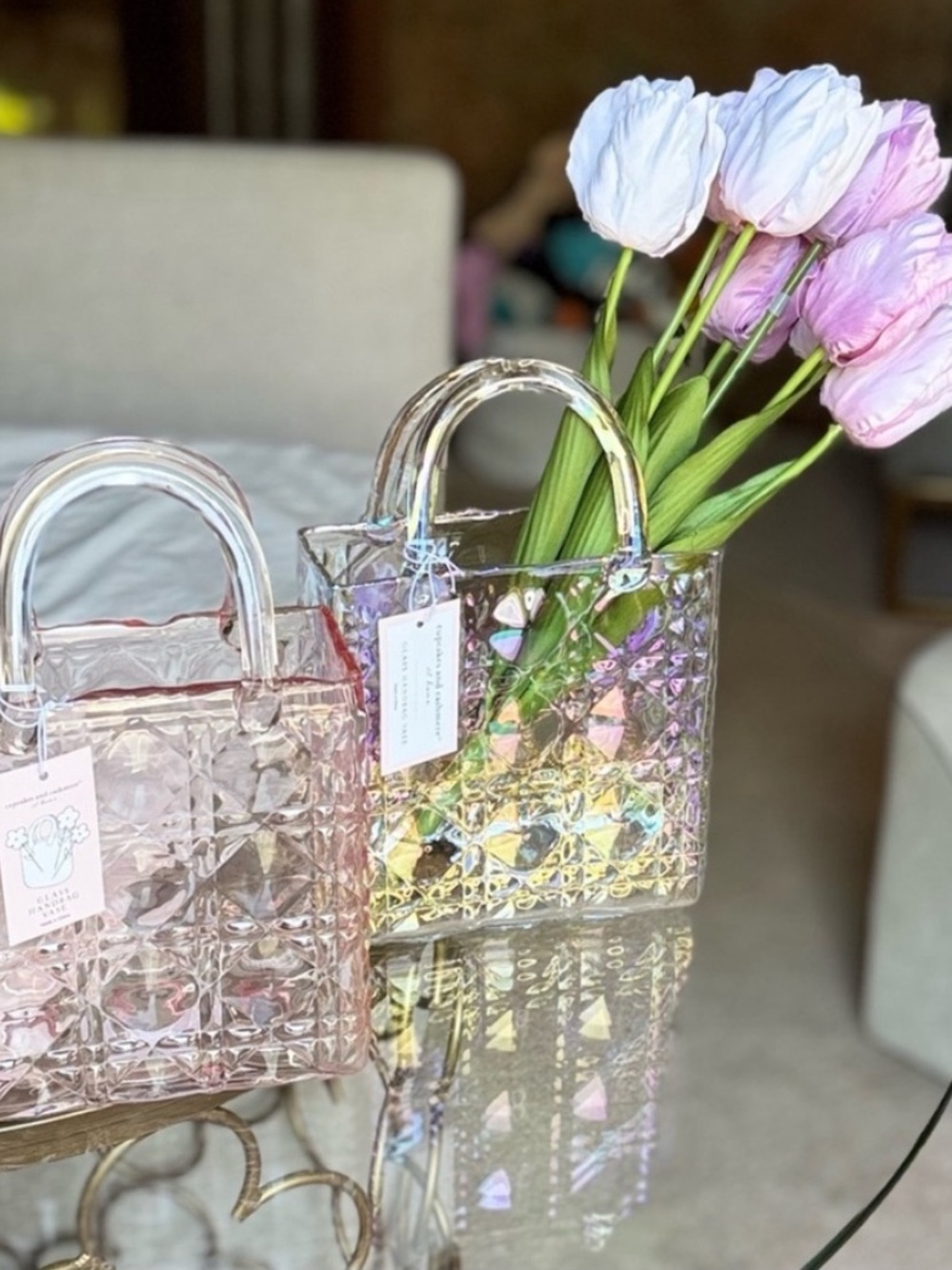 One cupcakes & cashmere Iridescent Clear Tote